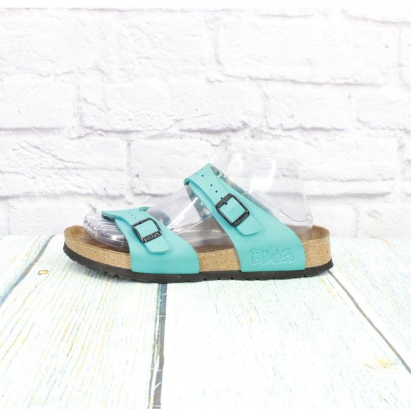 Birkenstock Shoes - Birkenstock Birki's Freeport Blue Perforated Leather 2 Strap Sandals Size L6 M4